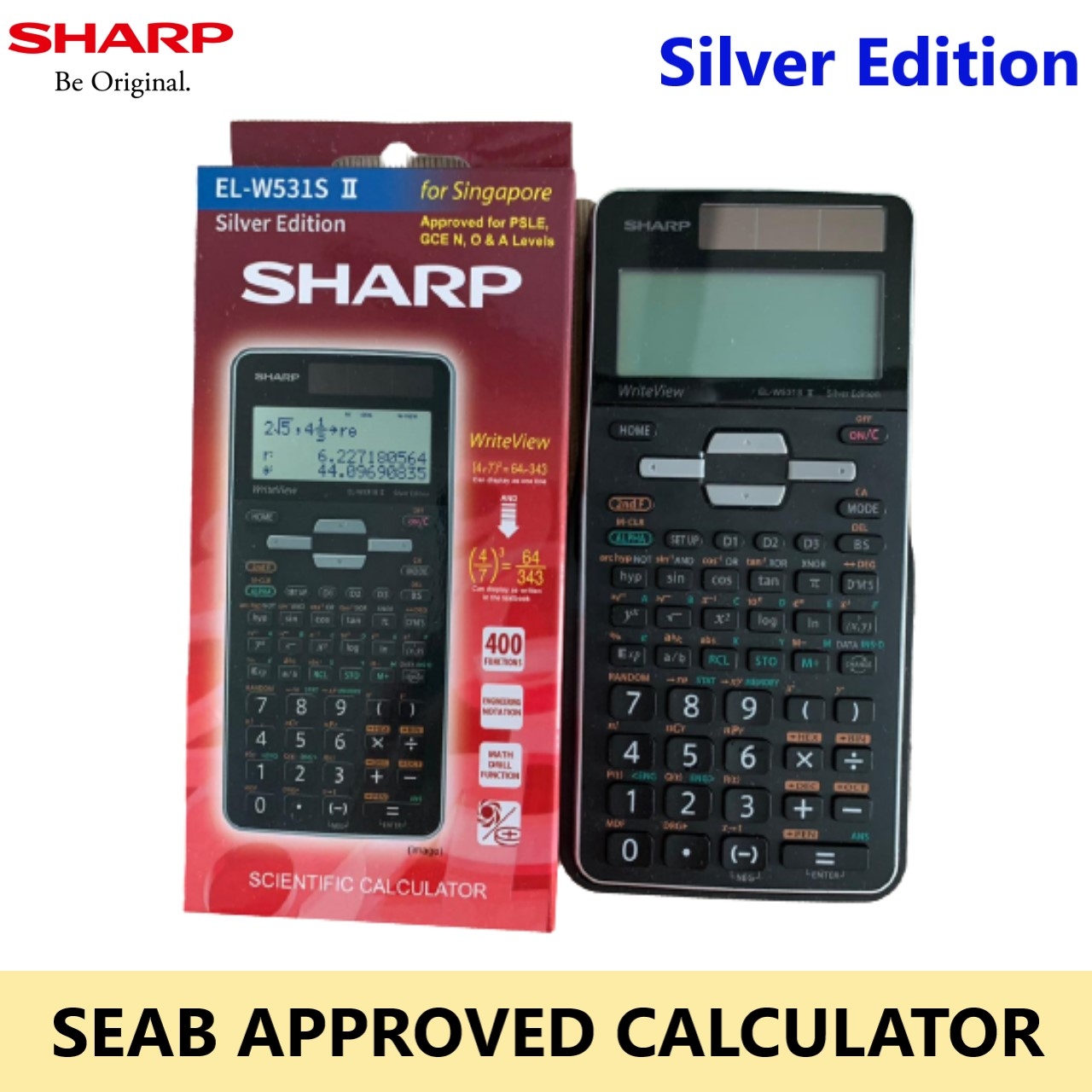 SHARP Calculator EL-W531S II Silver Edition